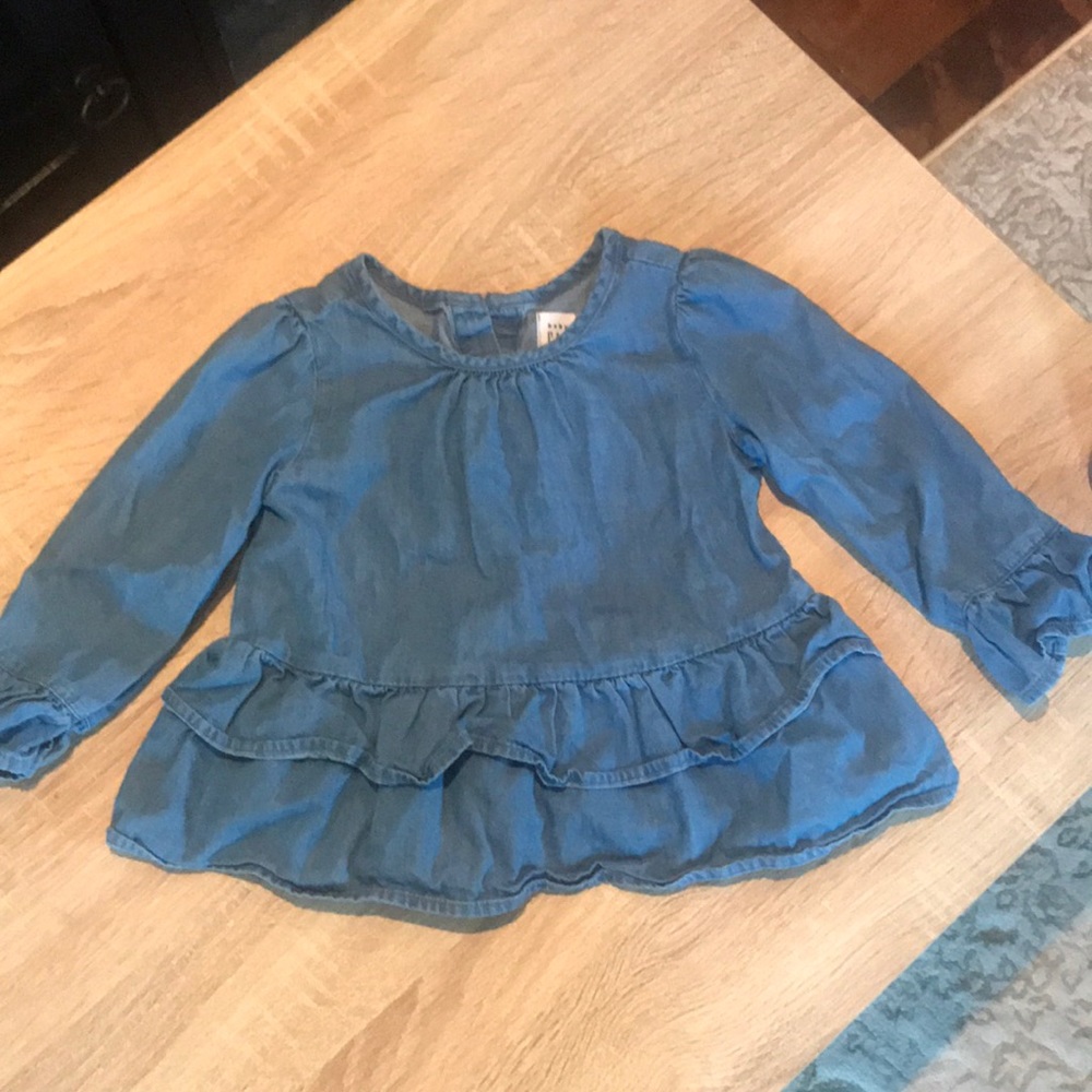 2T long sleeve jean top for girl